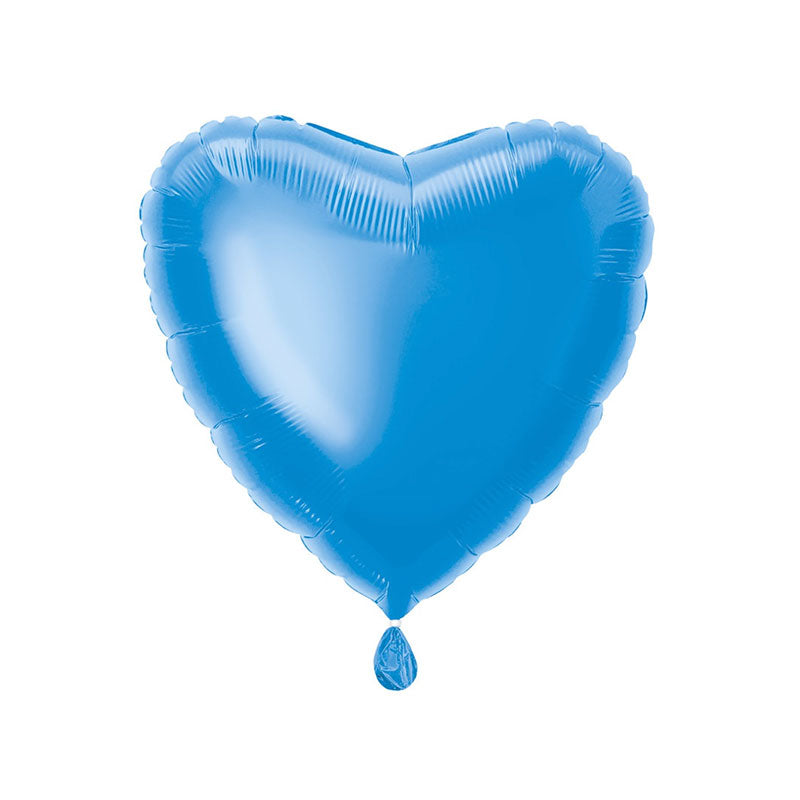 Blue Heart Foil Balloon - 18"