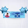 Blue Age Personalised Party Banner Yes 4 Balloons Personalised Banner