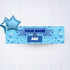 Blue Age Personalised Party Banner No 2 Balloons Personalised Banner