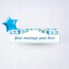 Blue Bunting Personalised Party Banner No 1 Balloon Personalised Banner