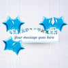 Blue Bunting Personalised Party Banner No 6 Balloons Personalised Banner