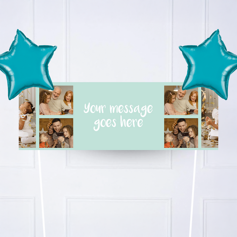 Coloured Collage Personalised Party Banner