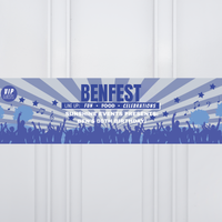 Pick Your Colour Festival Personalised Party Banner Blue Personalised Banner