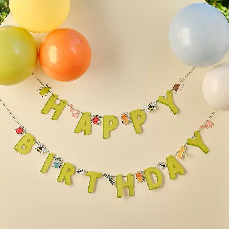 Bug Party 'Happy Birthday; Bunting (1.5m) Kids Party