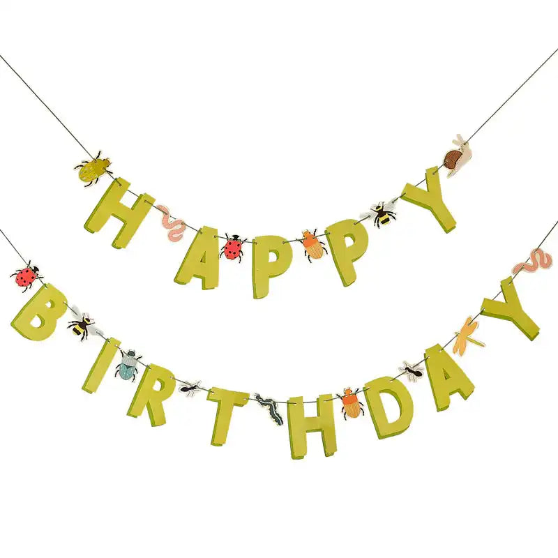 Bug Party 'Happy Birthday; Bunting (1.5m) Kids Party