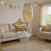 Personalised Inflated Balloon Bunch - Champagne Glass Personalised Balloons