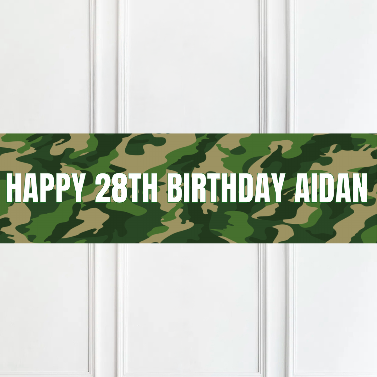 Camo Personalised Party Banner Personalised Banner