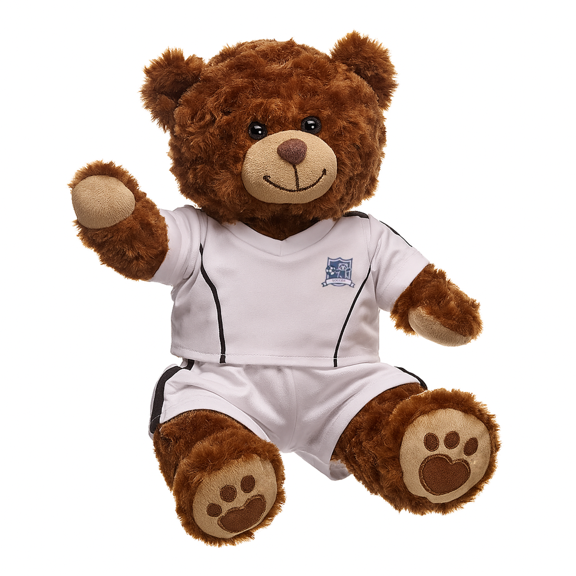 White Football Kit Teddy Bear Outfit Make a Bear