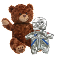 Make a Bear - Charlie Chestnut Brown Bear - Recordable Astronaut Outfit Make a Bear