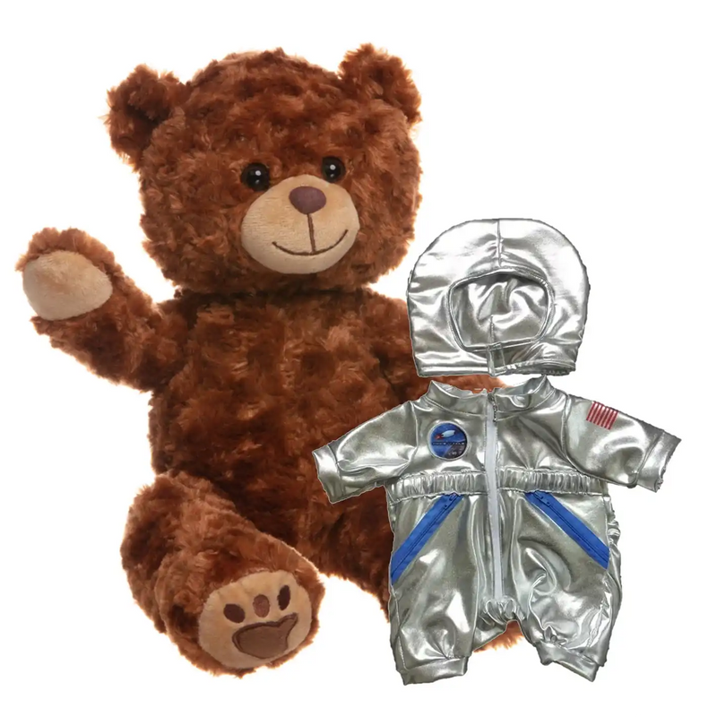 Make a Bear - Charlie Chestnut Brown Bear - Recordable Astronaut Outfit Make a Bear