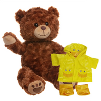 Make a Bear - Charlie Chestnut Brown Bear Duck raincoat Make a Bear