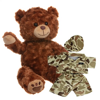 Make a Bear - Charlie Chestnut Brown Bear Desert Army Make a Bear