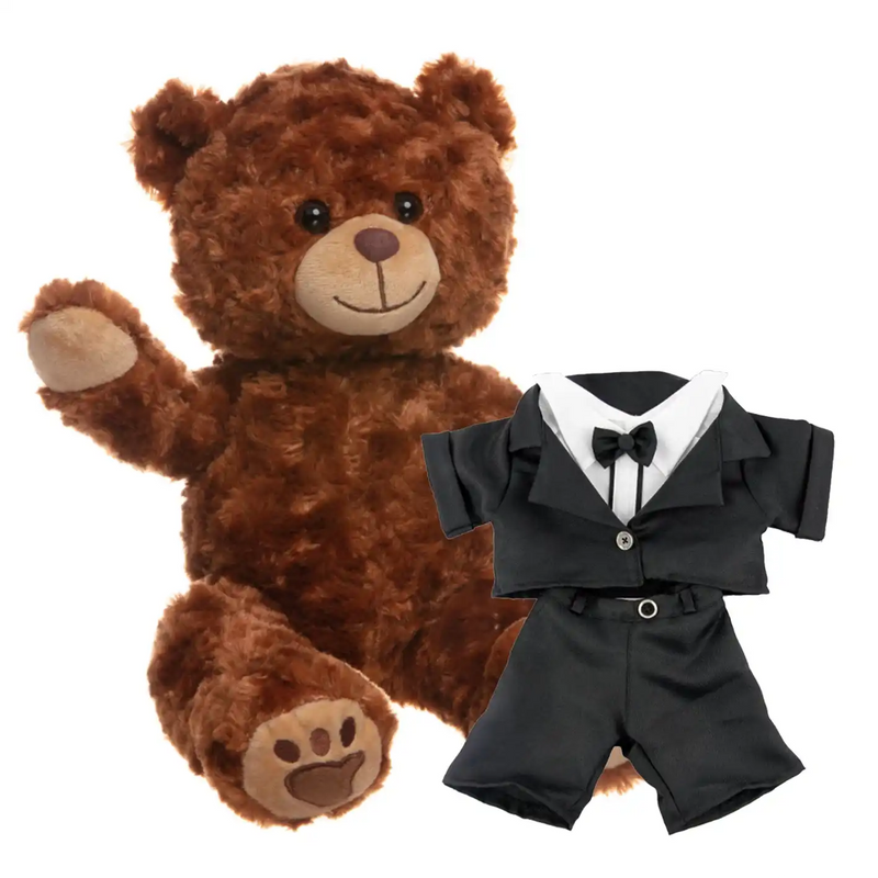 Make a Bear - Charlie Chestnut Brown Bear - Recordable Tuxedo Make a Bear