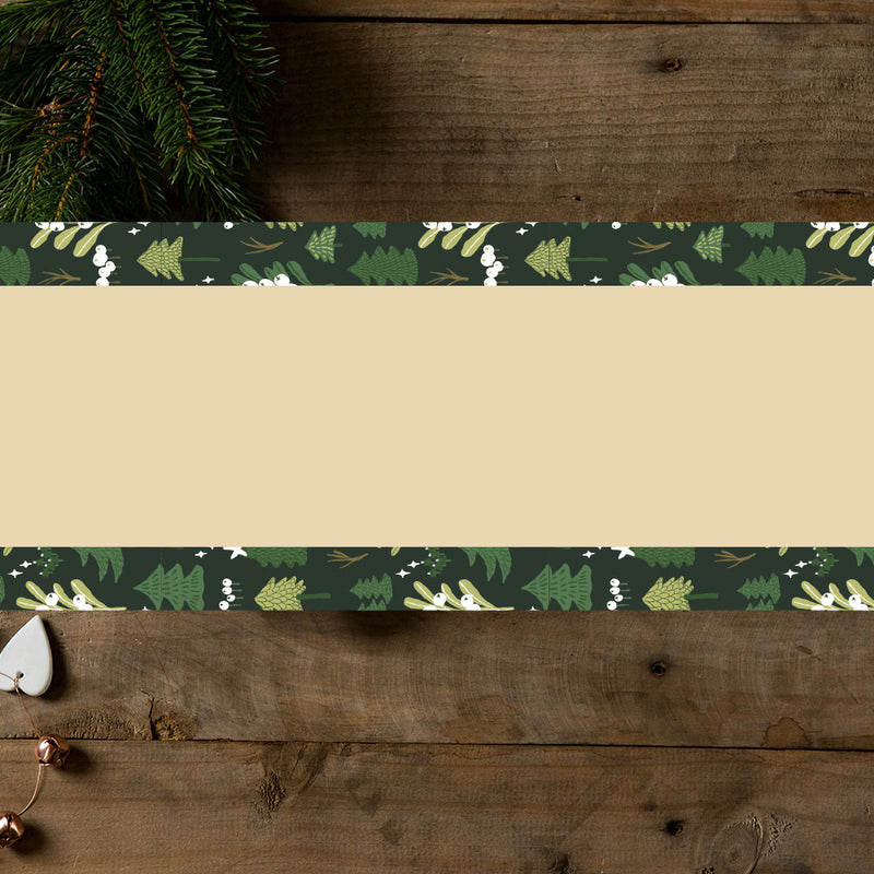 Personalised Table Runner - Christmas Forest Nude