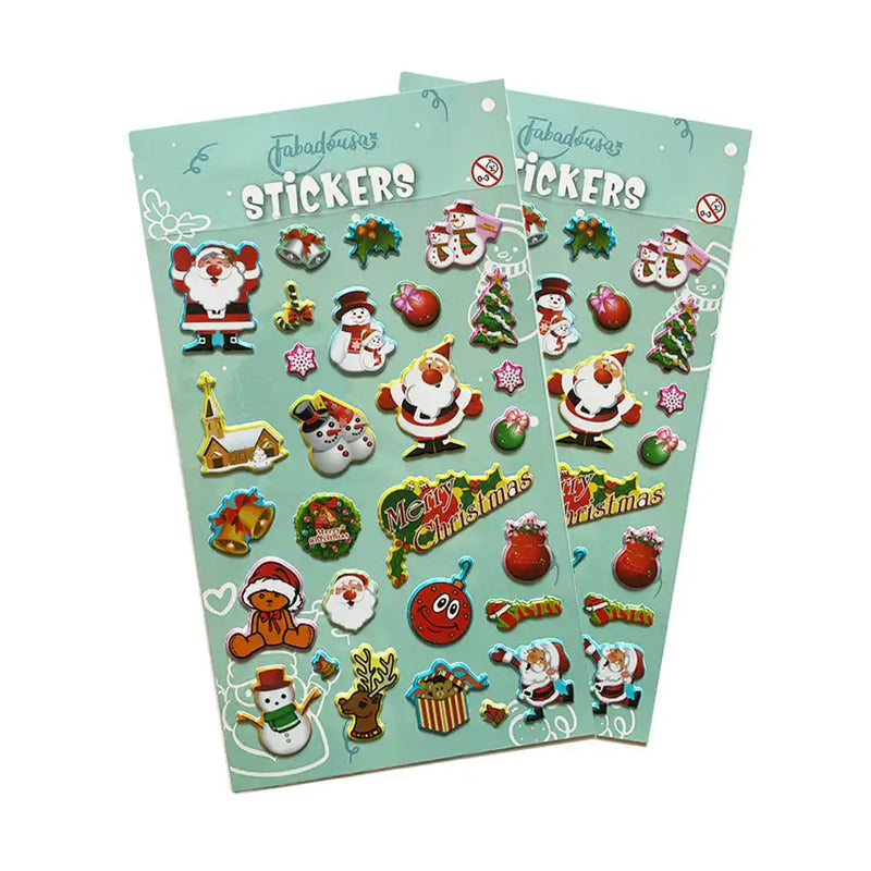 Christmas Stickers - Santa & Snowmen (Pack of 3 Sheets) Own Brand
