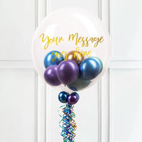 Personalised Bubble Balloon in a Box – Chrome Luxe Mini Balloons