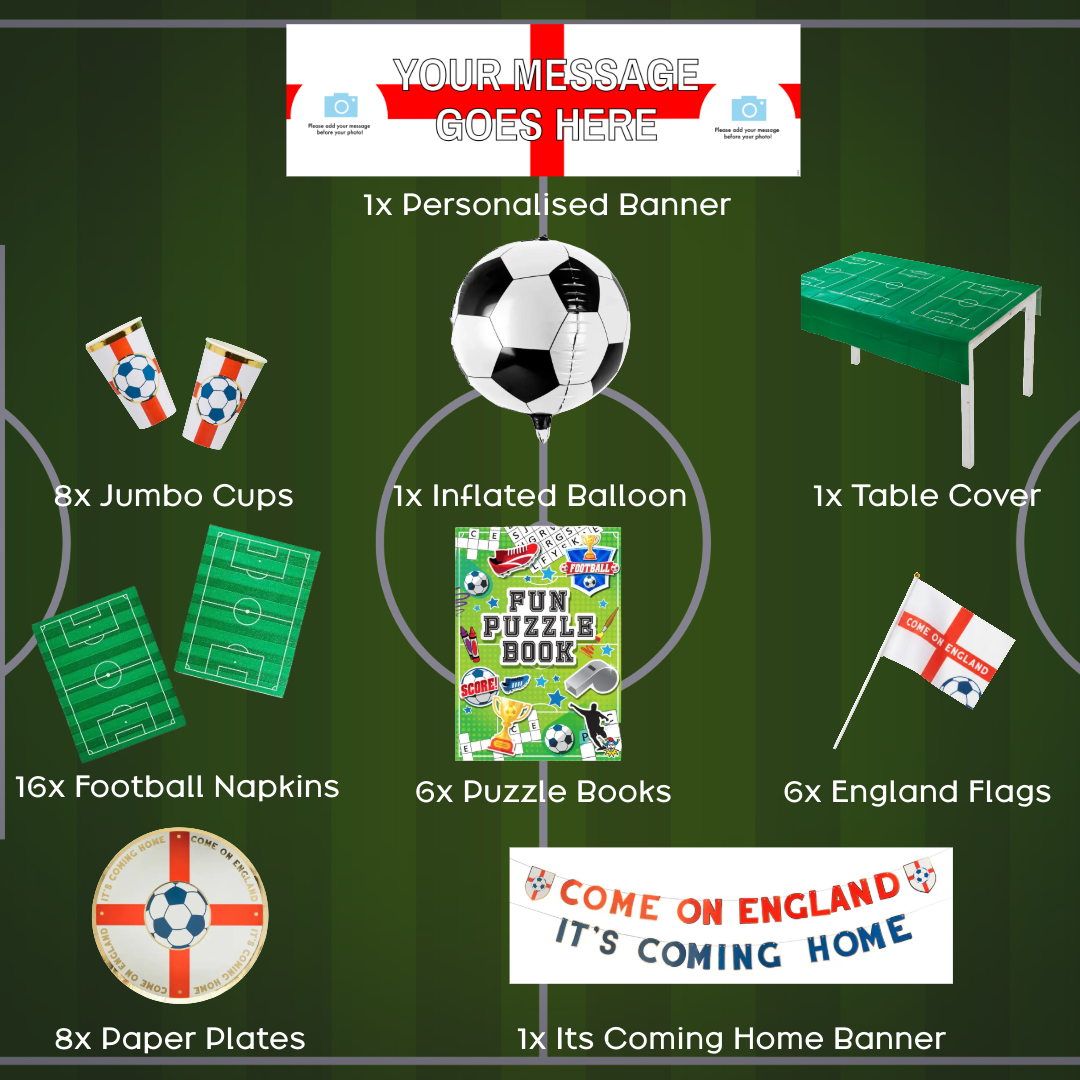 Come on England! - Personalised Party in a Box