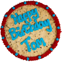 Giant Personalised Cookie Blue & Red Cookies & Cones