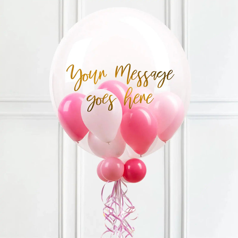 Personalised Bubble Balloon in a Box – Cotton Candy Mini Balloons None Personalised Balloons