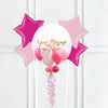 Personalised Bubble Balloon in a Box – Cotton Candy Mini Balloons 4 Extra Balloons Personalised Balloons