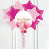 Personalised Bubble Balloon in a Box – Cotton Candy Mini Balloons 8 Extra Balloons Personalised Balloons