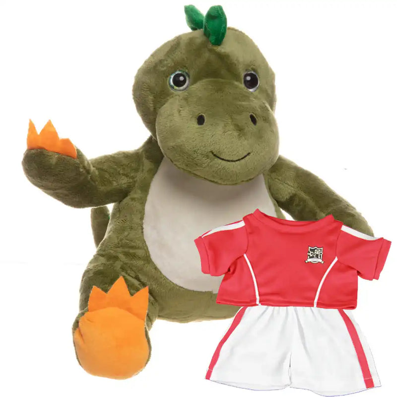 Make a Bear - Deno the Dinosaur Red Football Kit Teddy Bears
