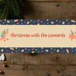 Personalised Table Runner - Festive Dino