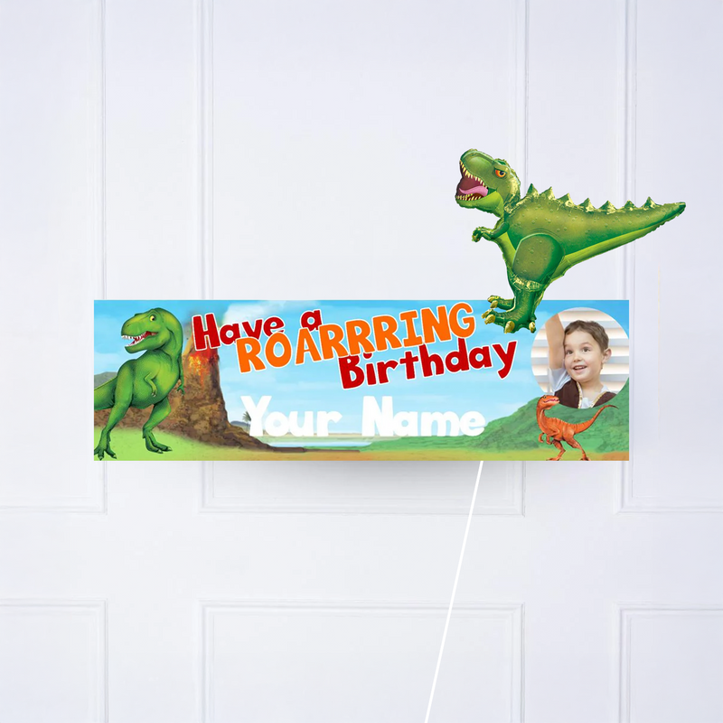 Dinosaur Roar Personalised Party Banner