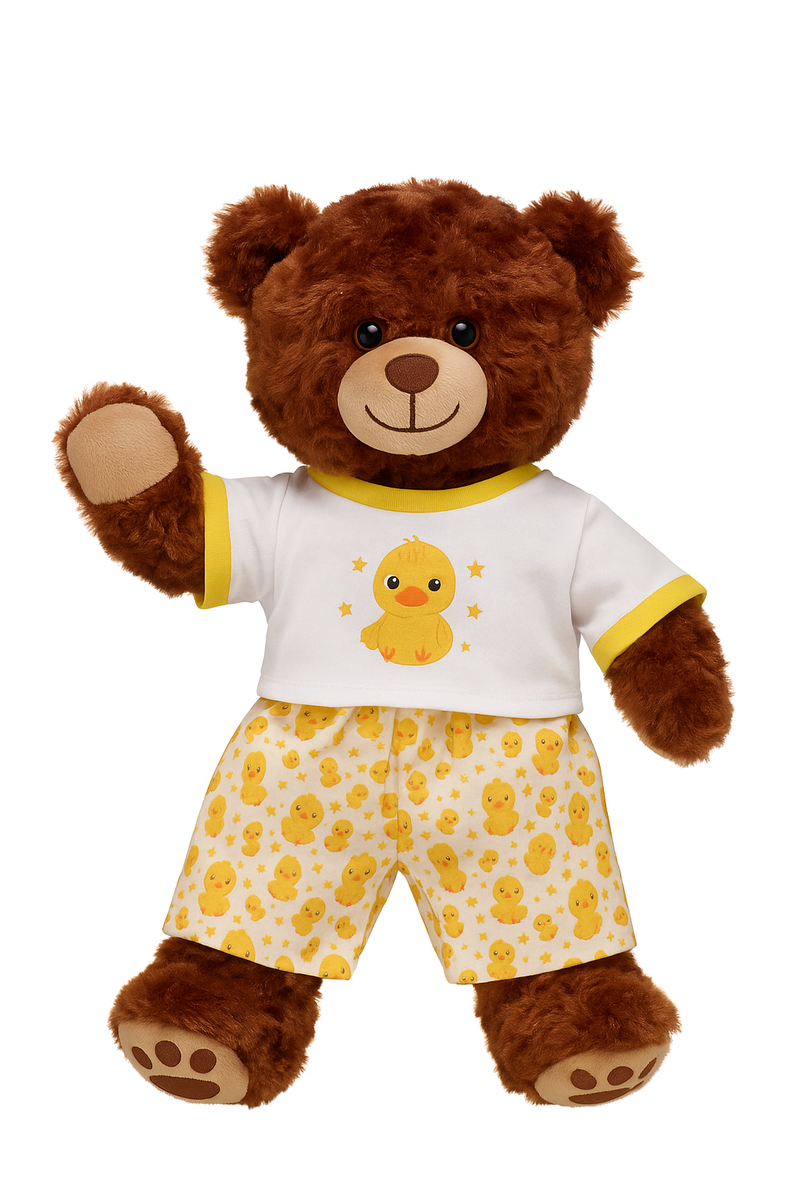 Duck PJ’s & Slippers Teddy Bear Outfit
