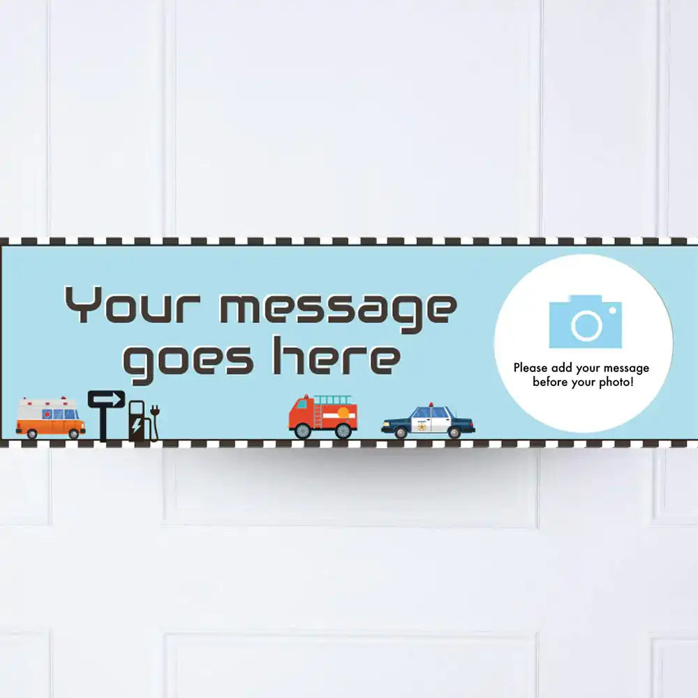 On The Road Personalised Party Banner Yes Personalised Banner