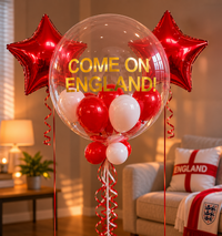 Personalised – Come on England! - Bubble Balloon in a Box Personalised Balloons