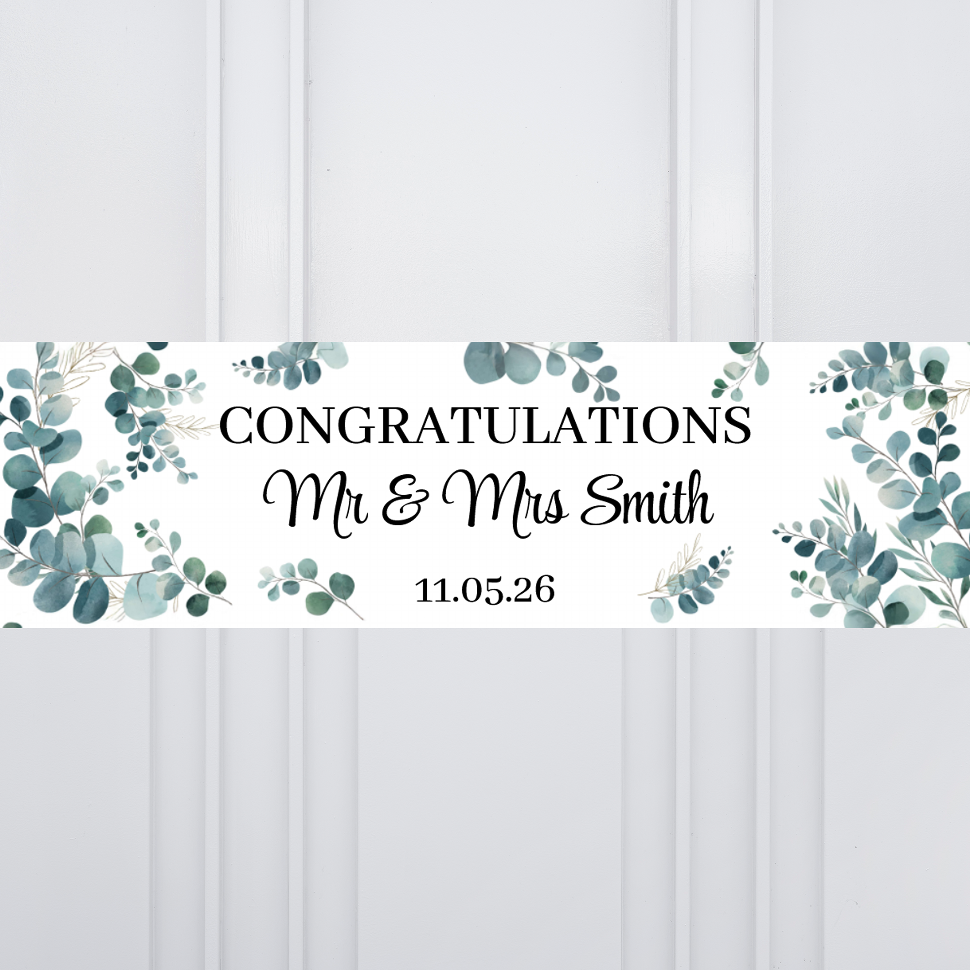 Eucalyptus Personalised Party Banner Personalised Banner