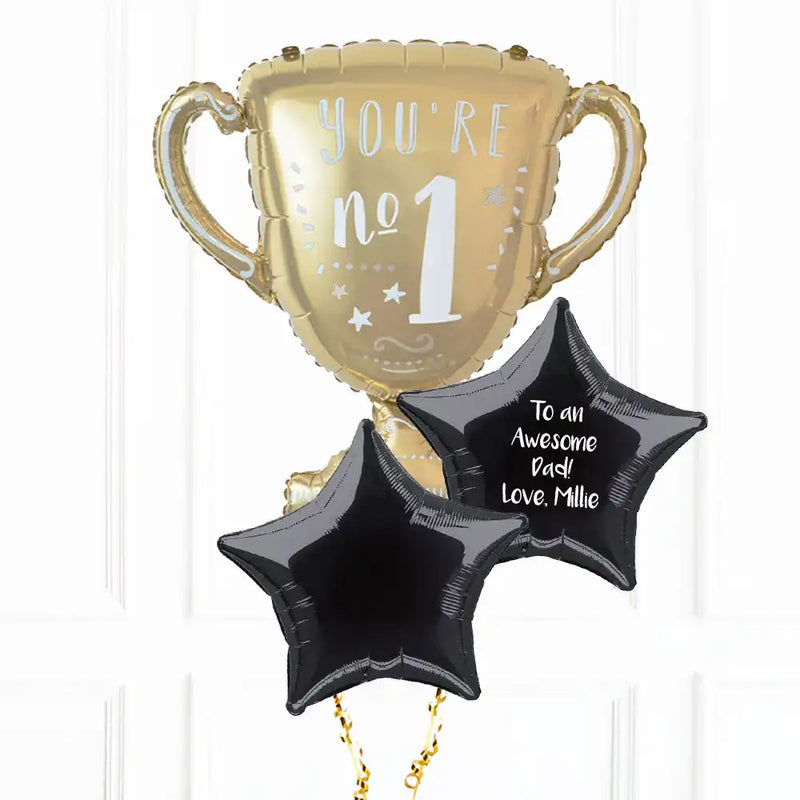 Personalised Inflated Balloon Bouquet - You're No. 1 Personalised Balloons