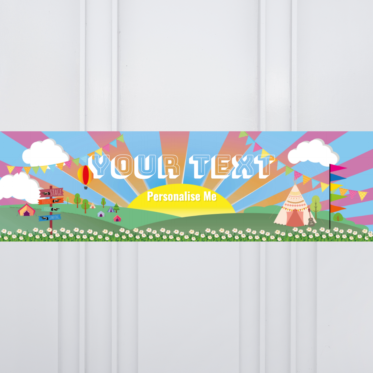 Festival Camp Personalised Party Banner Personalised Banner