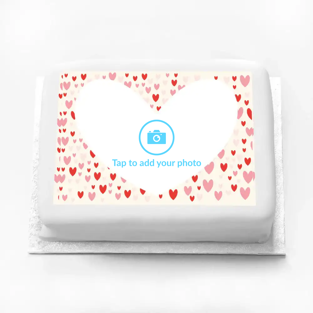 Personalised Photo Cake - Heart Confetti Personalised Cake