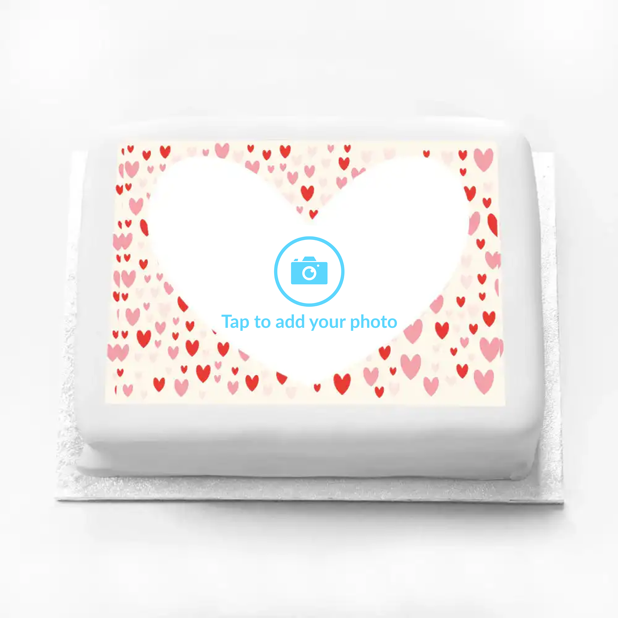 Personalised Photo Cake - Heart Confetti Personalised Cake