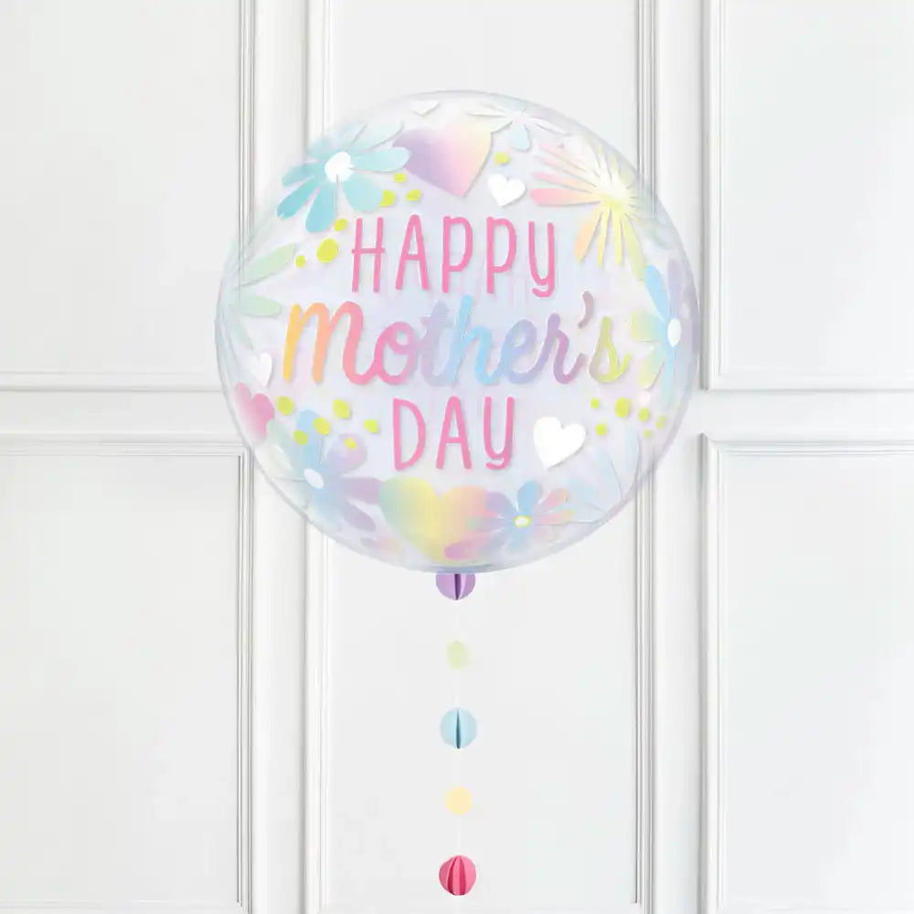 Mother's Day Floral Pastel Bubble Balloon Personalised Balloons