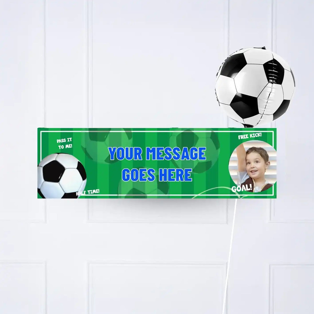 Football Mania Personalised Party Banner Blue Personalised Banner