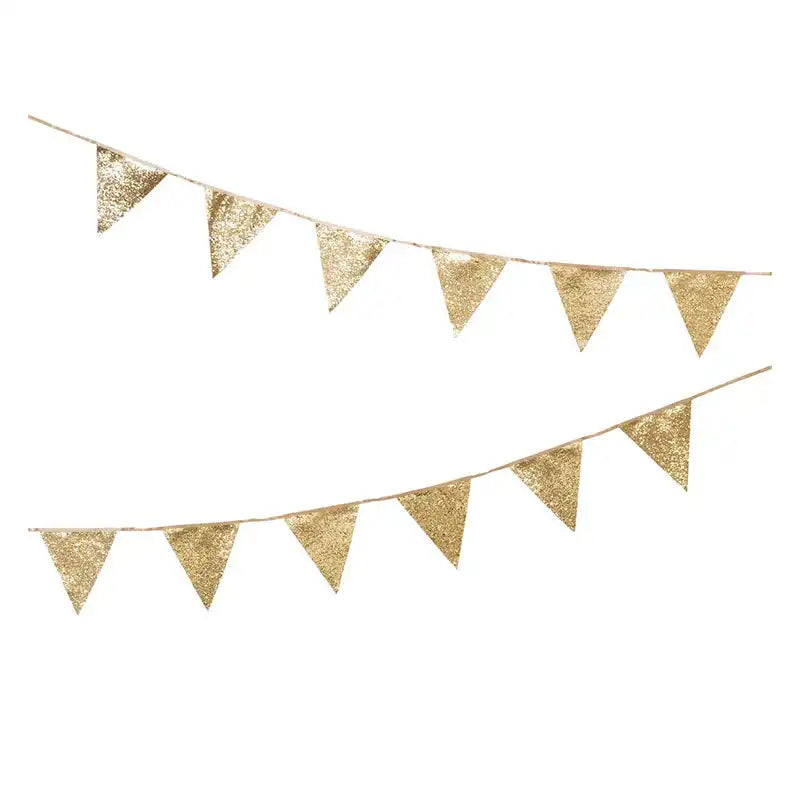Luxe Gold Glitter Bunting (3m) Party Pieces