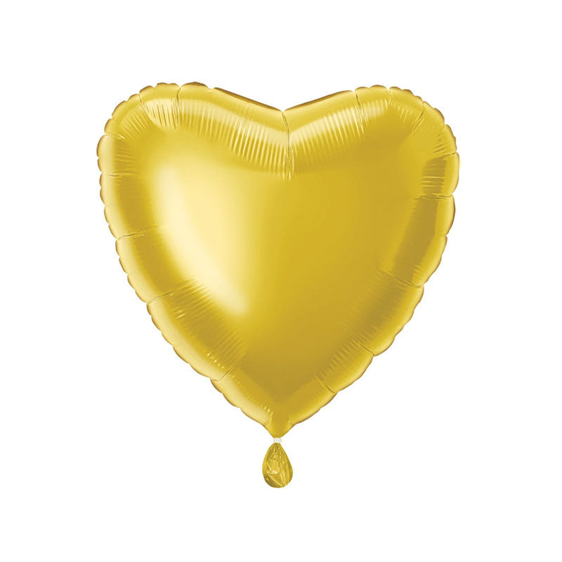 Gold Heart Foil Balloon - 18"