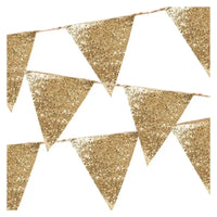 Luxe Gold Glitter Bunting (3m) Party Pieces