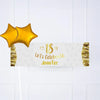 Gold 18th Personalised Party Banner No 2 Balloons Personalised Banner