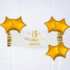 Gold 18th Personalised Party Banner No 6 Balloons Personalised Banner
