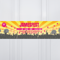 Pick Your Colour Festival Personalised Party Banner Gold Personalised Banner