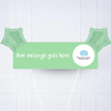 Coloured Personalised Party Banner Green 2 Balloons Personalised Banner