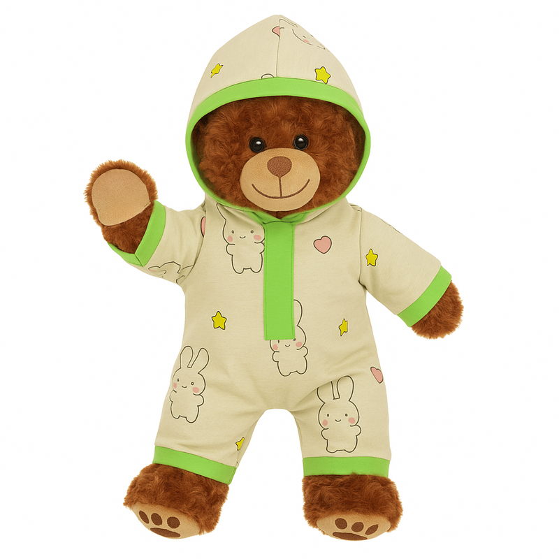 Teddy Bear Outfit - Green Bunny Onesie Oufit