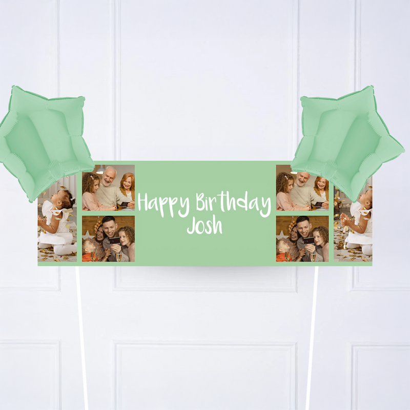 Coloured Collage Personalised Party Banner