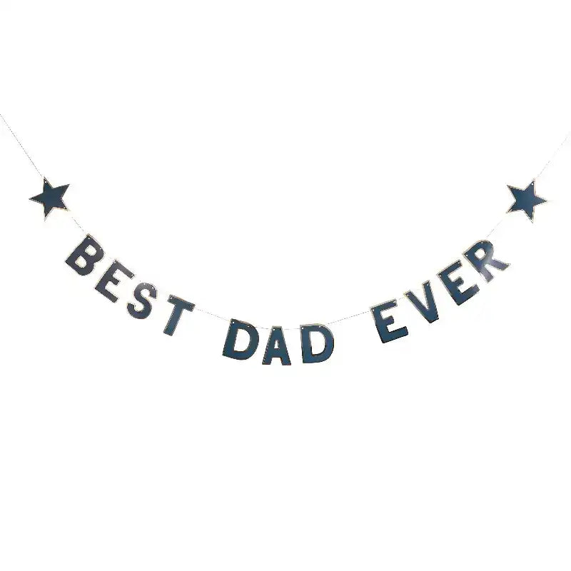 Best Dad Ever Gold Banner (2.5m) Father's Day