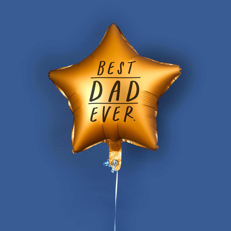 Best Dad Ever Foil Gold Star Balloon Father's Day