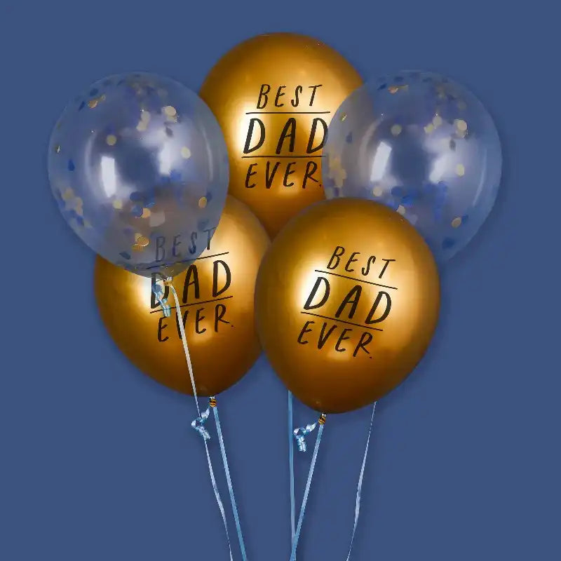 Best Dad Ever Latex Balloon Bundle (x5) Father's Day